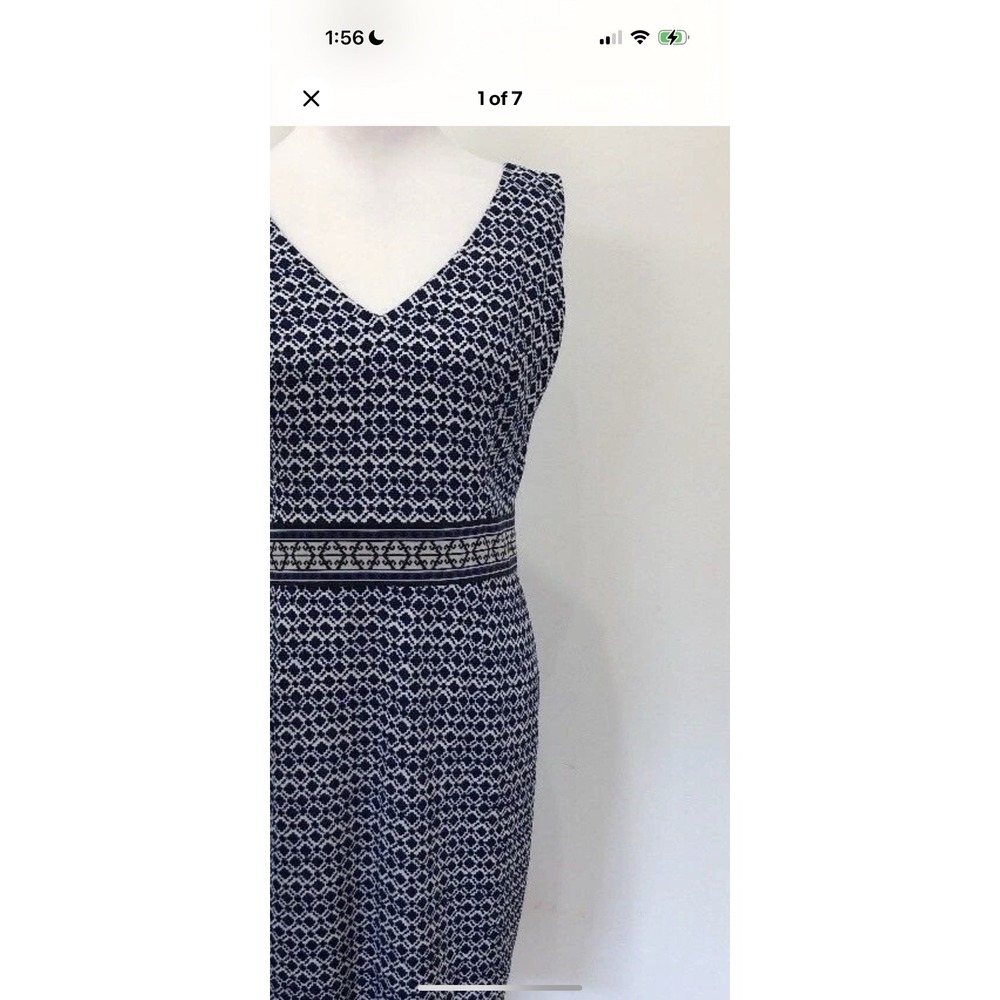 Tory Burch Women's Navy Blue Sheath Dress Size 6 GORGEOUS dress - Picture 9 of 16